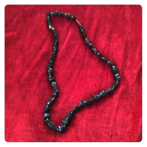 Jewelry Vintage 28 Dark Green Stone Necklace Poshmark